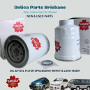 SAKURA 1 oil + 1 fuel filter Pack  Delica 4M40 Diesel 