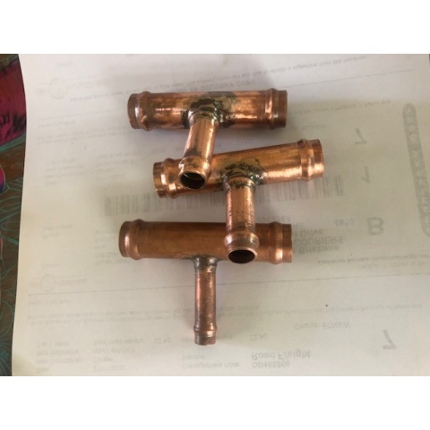 T Joint Cooling system Copper